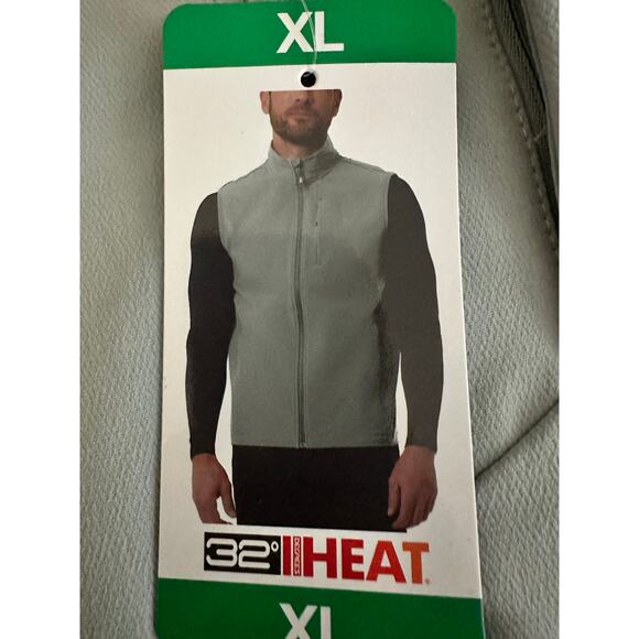 32 Heat Men’s Full Zip Vest - Gray - XL - NWT - Picture 1 of 7